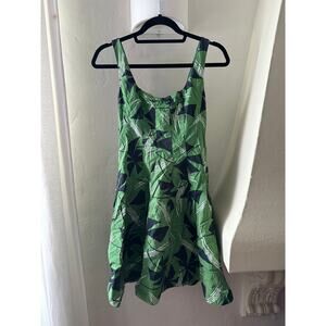 STAUD Wells Mini Dress Green Pinwheel 4